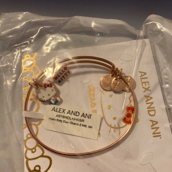 Alex and Ani Hello Kitty Charm Bangle Rose Gold - Picture 2 of 4